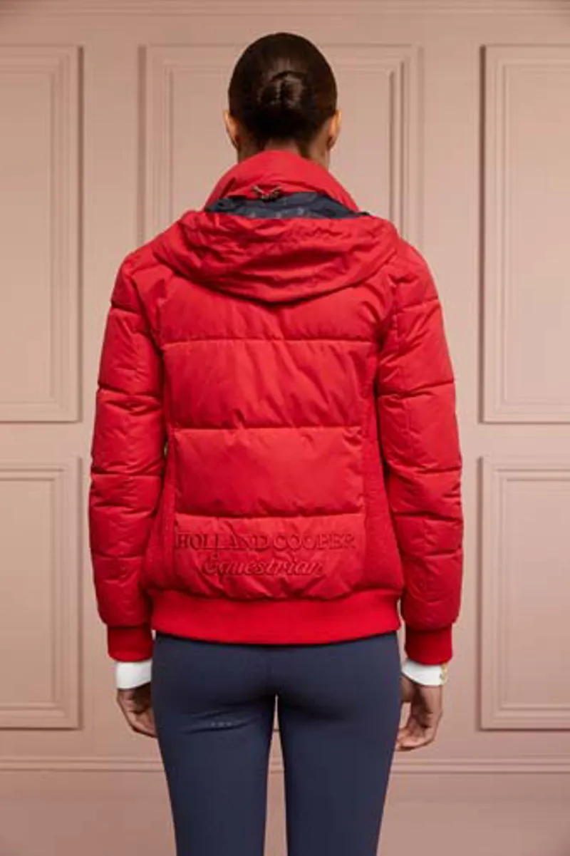 Holland Cooper Team Padded Jacket Ladies in Heritage Red-1